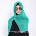 36 Cores Moda Chiffon Simples Hijab Mulheres Muçulmanas Bolha Chiffon Hijab Cachecóis Atacado